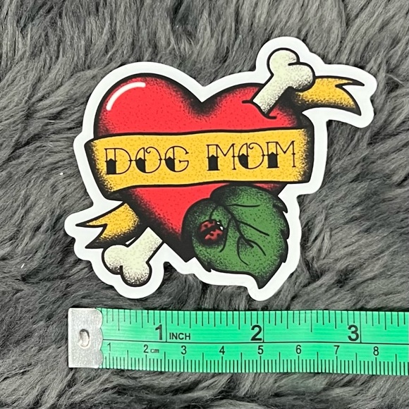 Vinyl Dog Mom Sticker 3x3 - Picture 4 of 5